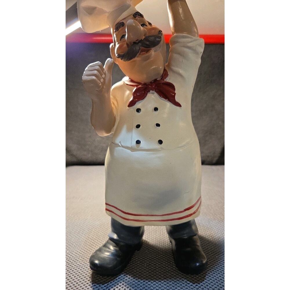 Chef Figurine Resin 13 Inches Tall Cute - Picture 4 of 7